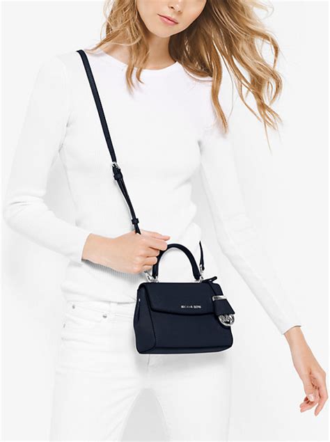 michael kors ava extra small saffiano crossbody|Michael Kors saffiano bag black.